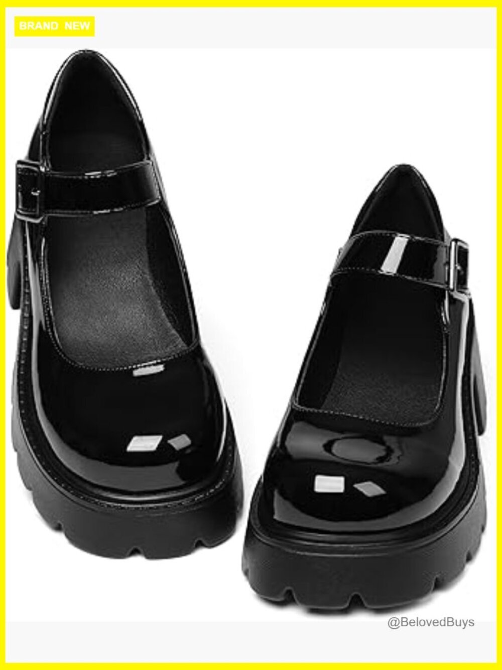 Mary Janes Platform Chunky Heel Round Toe Ankle Strap Pumps Shoes Women